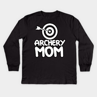 Archery Mom Costume Gift Kids Long Sleeve T-Shirt